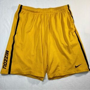 Nike 2013 Mizzou Tigers University Of Missouri Mesh Training Shorts Gold XL